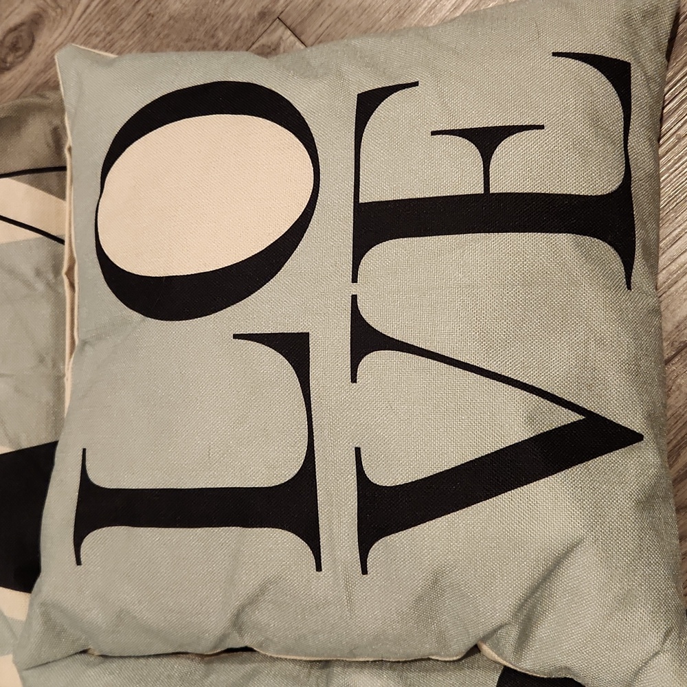 Geometric Love Throw Pillow Covers (Inserts Not Included) - Picture 4 of 6